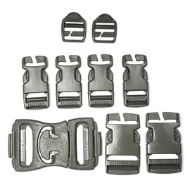 Hanks Surplus Replacement Field Repair No Sewing Mil-Spec Backpack Quick Attach Buckle Set Snap Clips