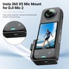 CYNOVA Insta 360 X5 Cold Shoe Mount, Invisible Mic Bracket