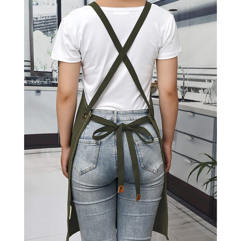 crazy bean BBQ Apron for Men Women Adjustable Work Apron