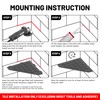 Matte Black Shower Corner Shelf 10-inch 2 Pcs Wall Mount