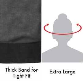 DONNA Mesh Dome Wig Cap Wig Head Wig Caps for Women Hair Net XL Black