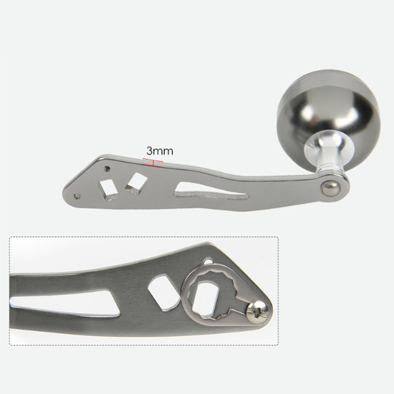 Baitcasting Reel Handle 32mm/1.26in Ergonomic Metal Fishing Reel Handle for