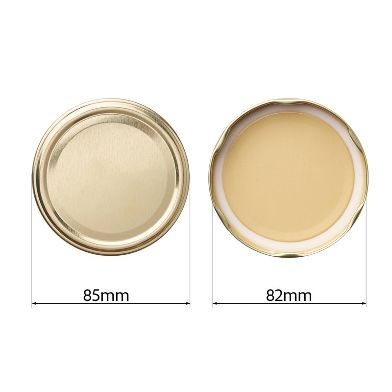 Pullmer Lids for Jars 82 mm, Screw Caps, Twist-Off Lids