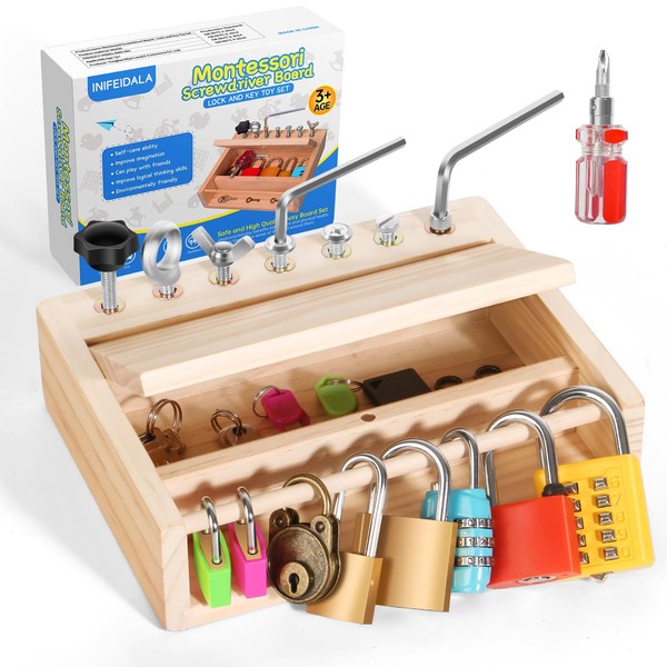 INIFEIDALA Montessori Toys for 3 4 5 Year Old,Montessori Screwdriver