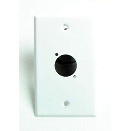 usbargainsound ProCraft White Stainless Steel Wall Plate - Pre-Punched for 1"D Series XLR