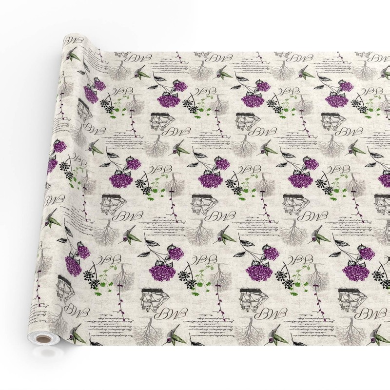 Fabric Tablecloth Washable Table Linen Tablecloth Cotton Polyester Hydrangea Purple