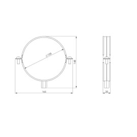 LIRAST 5" Inch Pipe Hanger - Metal Duct Clamp with Rubber Seal - Galvanized Rigid Conduit Holder - Tube Support Mounting Brackets for Wall and Ceiling - Thread M8/10