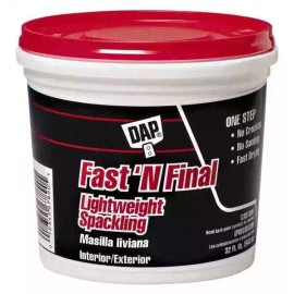 DAP. DAP 12142 One Step Fast 'N Final Lightweight Spackle, White, 32 oz