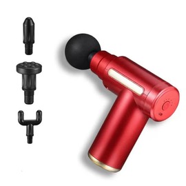 Myofascial Release, Mini, Lightweight, Compact, Compact, Portable, 4 Types of Heads, Japanese Instruction Manual Included, Training and Muscle Exercise Aid (Red)