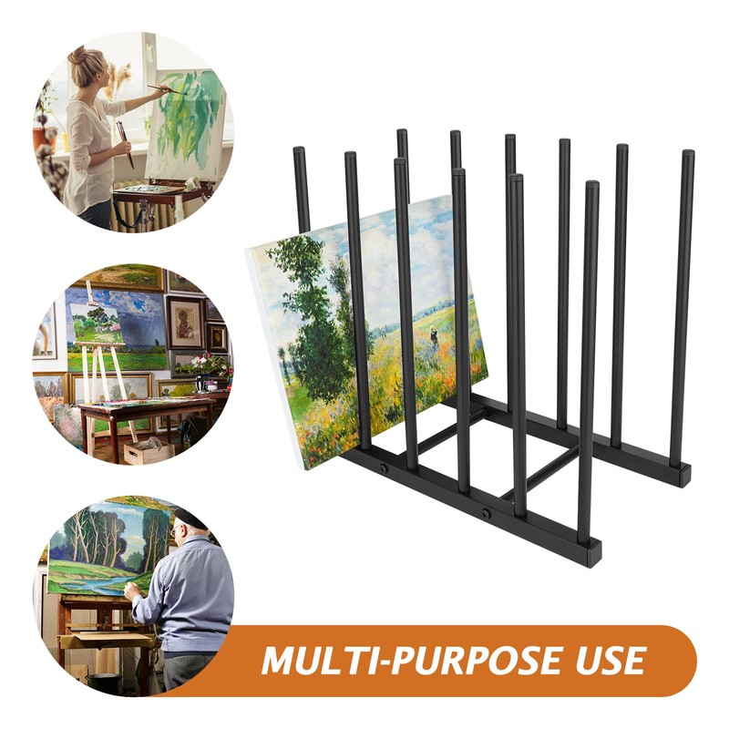 ikkle Art Storage Rack Painting Canvas Storage Rack, Metal Drawing