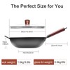Wrought Iron Flat Bottom Wok with Glass Lid – Detachable