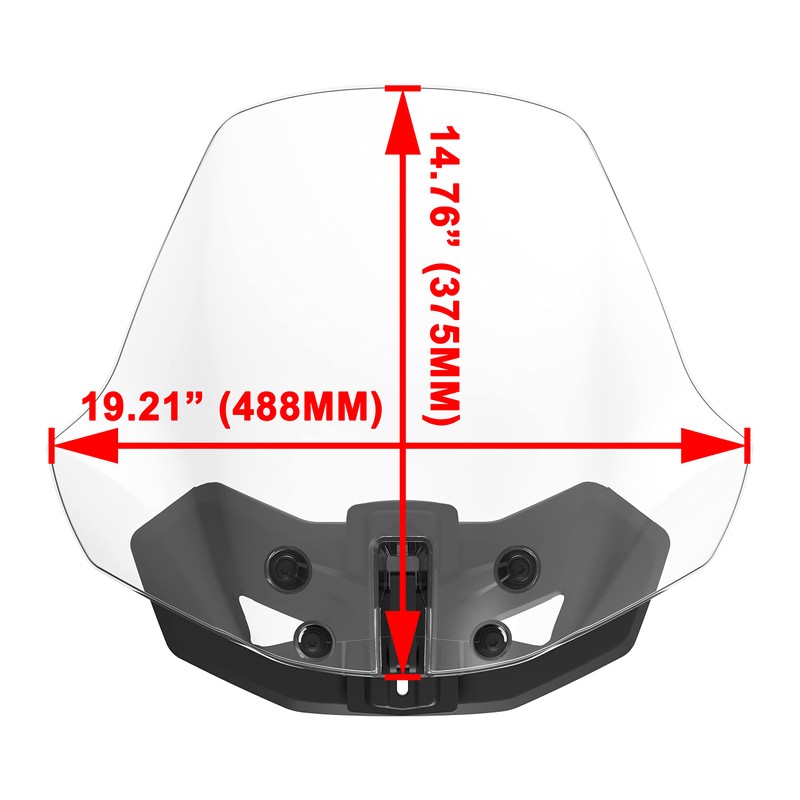 SAUTVS Wider Adventure Adjustable Windshield for Can-Am Ryker, New Upgrade