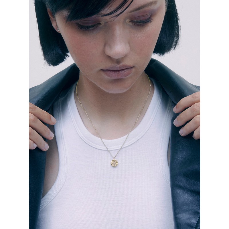 All We Are Rune Sowilo Crystal Pendant Chain Necklace for