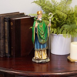Joseph's Studio by Roman Inc., Renaissance Collection, Holy Statue Figurine, 10.5" H ST Patrick Figure, Religious Figure, Religious Décor, Catholic Gifts (3 x 4.25 x 10.25 Inches)