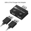 BUBUCAM Mini USB Hub 2 Ports USB 2.0 Splitter Charger