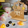 Ramadan Countdown Calendar, Wooden Eid Mubarak Calendar with 4 Sheets