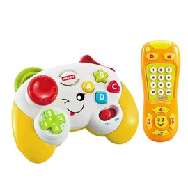 MADY Baby Musical Toy Set, Video Game Remote and TV with Sound and Lights | Learn Numbers and Letters Educational Gift for 6 Months