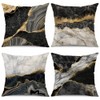 BCKAKQA Decorative Throw Pillow Cases 4 Pack Black Gold Brown