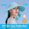 Womens Sun Hat UV Protection, Foldable Waterproof Wide Brim Bucket