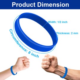 Muka 60 PCS Silicone Bracelets Colored Rubber Wristband for Events-Yellow-Adult: 8 x 1/2 inch