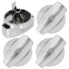 SPARES2GO Chrome Silver Switch Knob for Belling Oven Cooker Hob