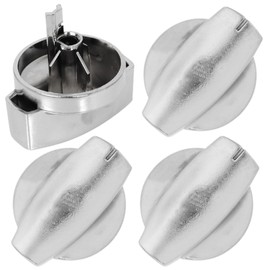SPARES2GO Chrome Silver Switch Knob for Belling Oven Cooker Hob 1000DF 1000 grams (Pack of 4 Buttons)