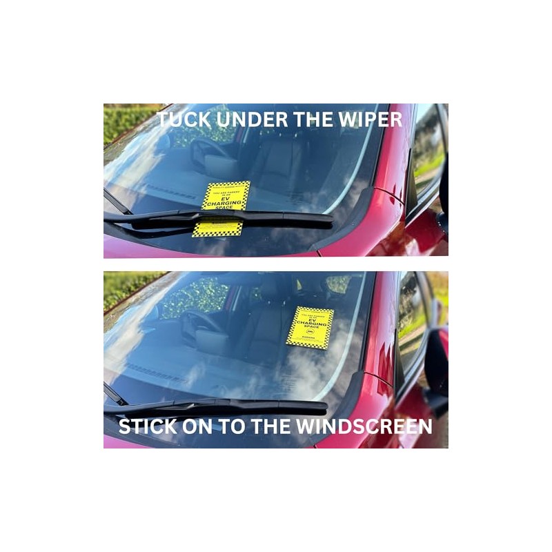 5 X EV Parking Stickers for Charger Blocking ICE Vehicles