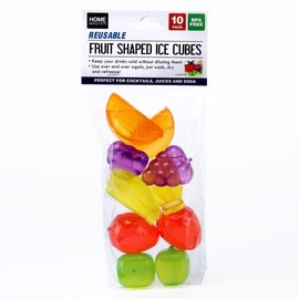 TooToo Reusable Ice Cubes Pre-Filled 10PCS Fruit Assorted Designs and Colours