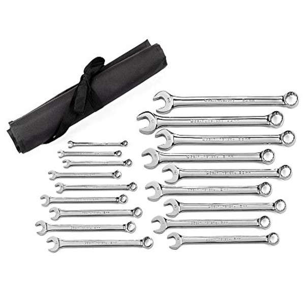 GEARWRENCH 18 Pc. 12 Pt. Long Pattern Combination Wrench Set, Metric - 81920