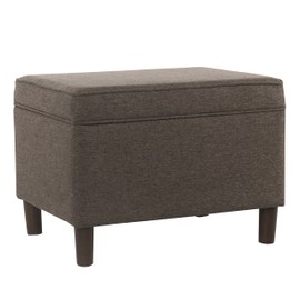Spatial Order Home Decor | Dinah Collection Modern Storage Ottoman | Ottoman with Storage for Living Room & Bedroom (Chocalate Brown)
