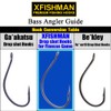 XFISHMAN Drop-Shot-Hooks-for-Bass-Fishing-Split-Shot-Dropshot-Hook-50 Pack (Black, 2)