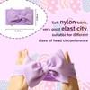 RUIOMII 2Pcs Easter Baby Headband Bows, Soft Adjustable Nylon Baby