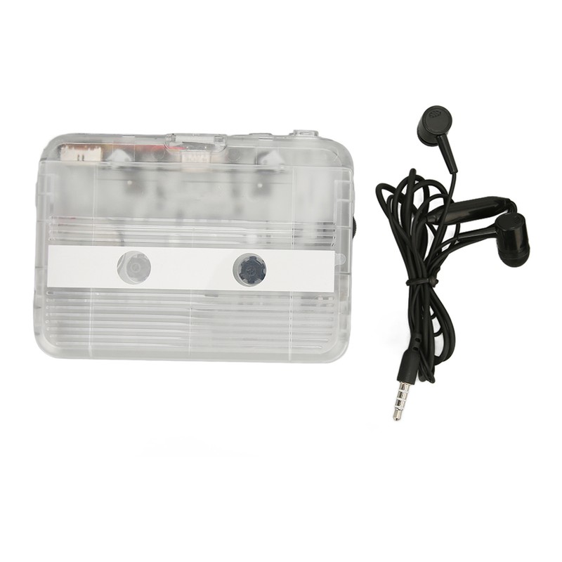 Cassette to MP3 Converter Multifunction Auto Reverse Transparent Retro Portable