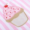 Lil cactus Pink Stripe Cupcake Applique Top and Bloomer Set,
