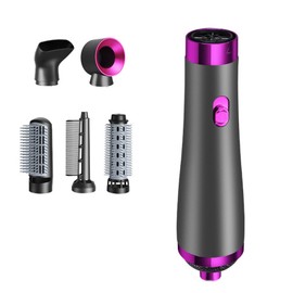 Cepillo Secador de Pelo 5 en 1, Secador de Pelo Rizador de Pelo Rizador de Pelo Desmontable, Styler Peine EléCtrico Cepillo de Aire Caliente Giratorio para Todos los Peinados Herramienta de Peinado Multifunción