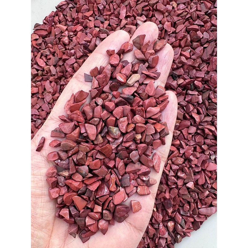 Wholesale Natural Semi Tumbled Red Jasper Gemstone Chips, Crushed Mini