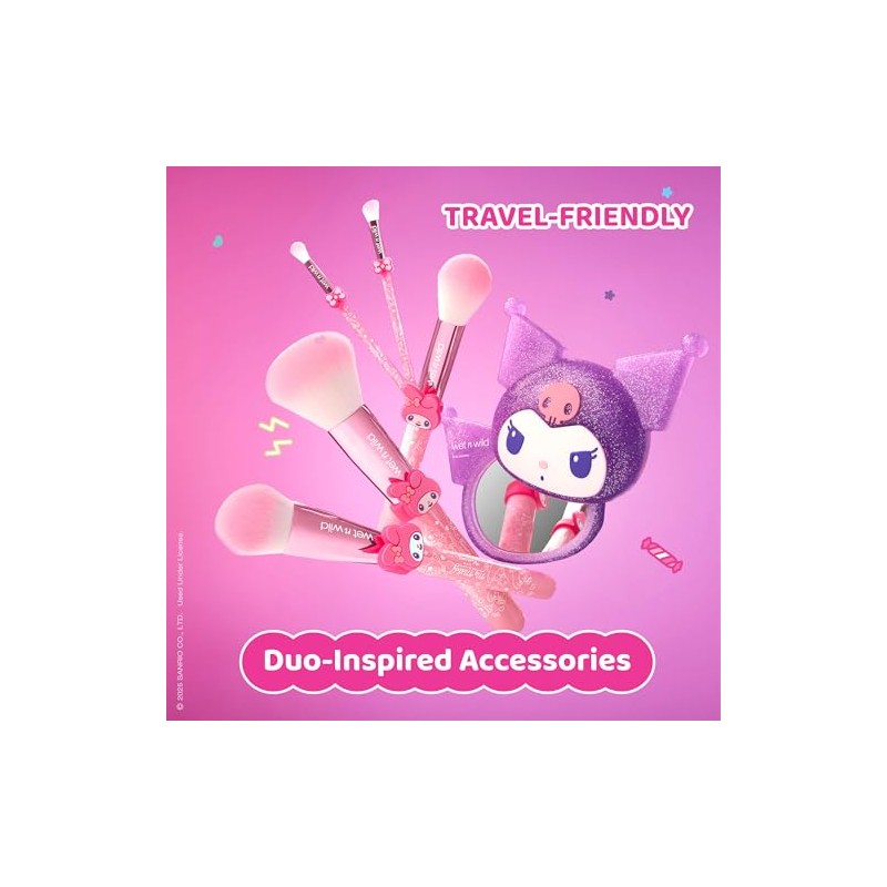 wet n wild My Melody and Kuromi 5-Piece Makeup Brush