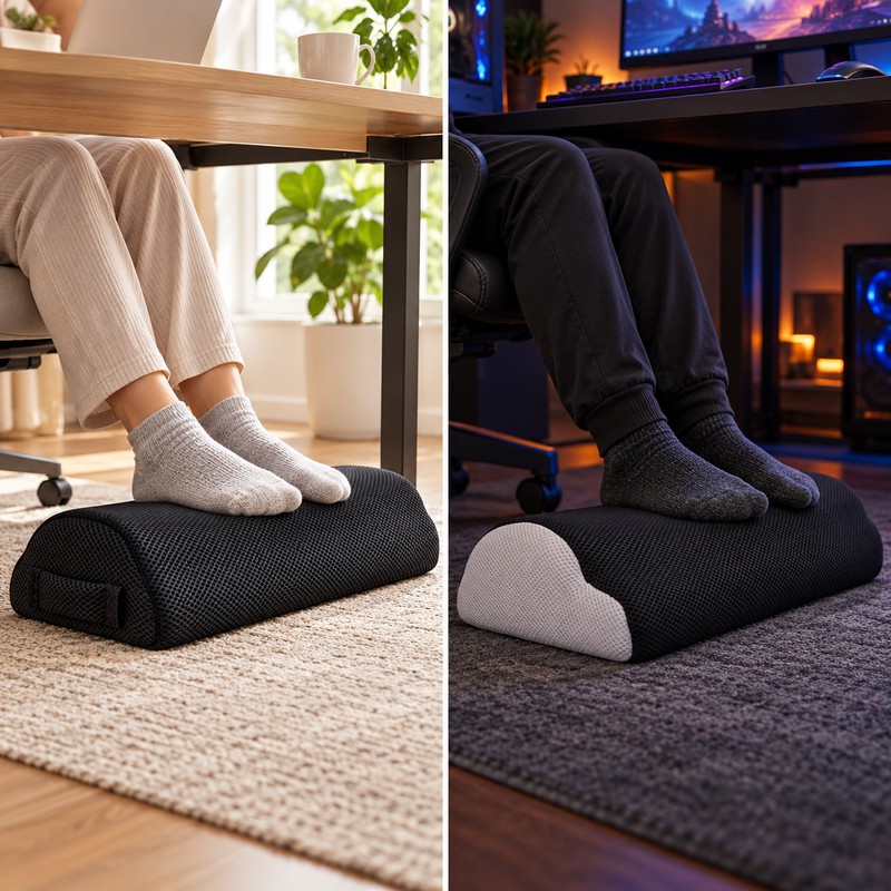 Memory Foam Footrest for Under Desk Comfort – Ergonomic Leg