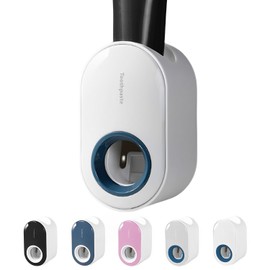 Vivva Toothpaste Dispenser,Automatic Toothpaste Squeezer Dispenser for Kids & Family Shower,Wall Mount Bathroom Accessories(White)