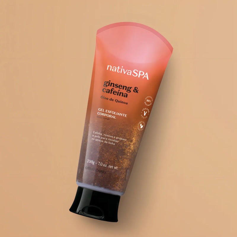 Gel Exfoliante Corporal Nativa Spa Ginseng Y Cafeína 200g