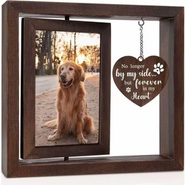 Memory Dog Cat Picture Frame, Wooden Picture Frame with Memorial Meaning, Gift for Dog Owners, Cat Owners, Memorial Frame for Loss of Pet, Loss Sympathy Gift, Table Decoration