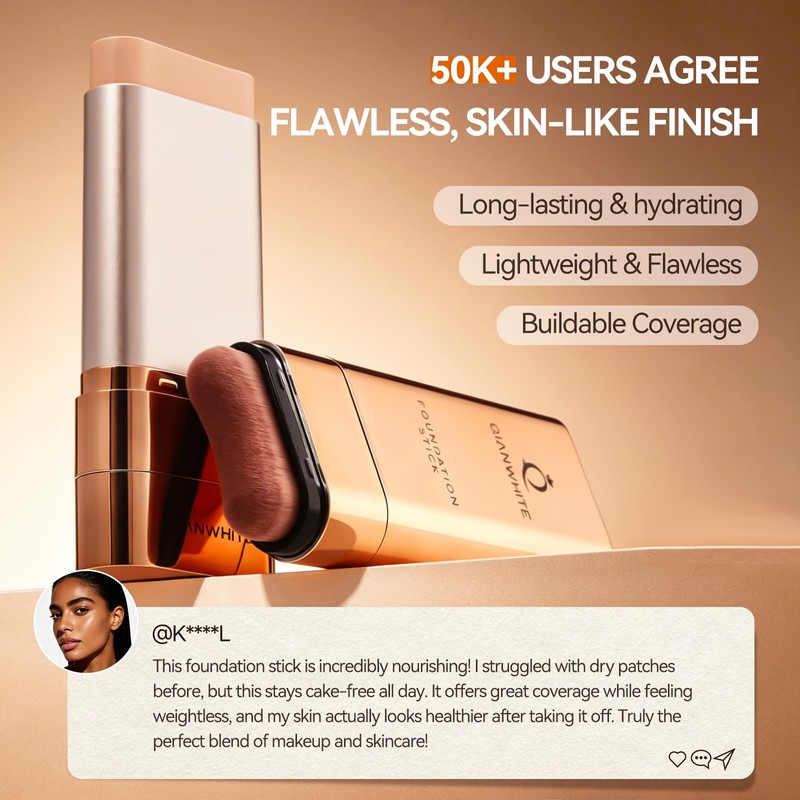 Korean Foundation Stick Foundation for Mature Skin Tint, Buildable Light