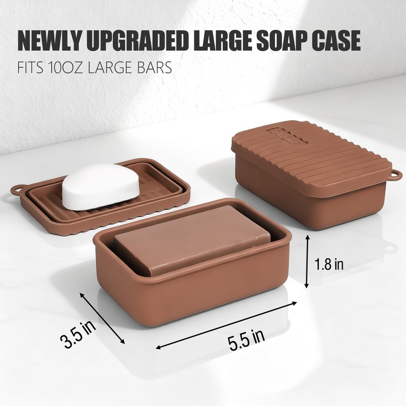 OTHIX Large Leakproof Travel Soap Case for 10 oz Bar