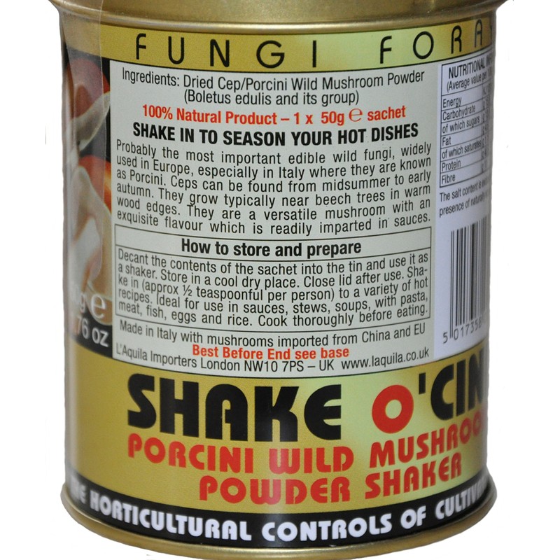 Shake O'CINI - Wild Porcini Mushroom Powder in Shaker 50g