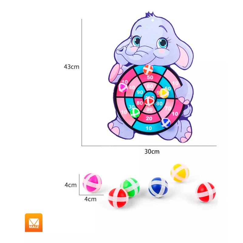 Maíz Juego Tablero Tiro Al Blanco Diana Niños Infantil Elefante