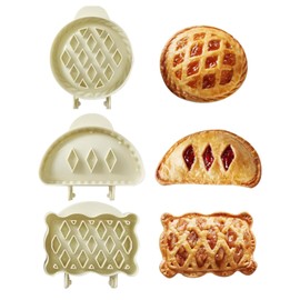 3PCS Dough Presser Pocket Pie Molds Party Potluck Hand Pie Molds Mini Pocket Pie Molds Hand Pie Press Mold Maker for Christmas Party Baking Supplies(COLOR:white)