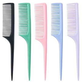 4Pack Combs for Women and Man,Professional Combs for Hair Stylist,Fine and Wide Tooth Styling Comb for All Hair Types,Premium Carbon Fiber Hair Comb Set for Teasing and Parting #C319 (Color-21)