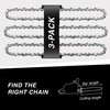 3 tallox Saw Chains 3/8" Pitch .050" 1.3 mm Gauge