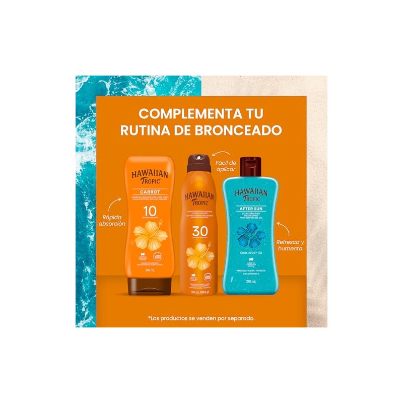 Hawaiian Tropic Carrot Protector Solar 10 FPS Loción de 240ml