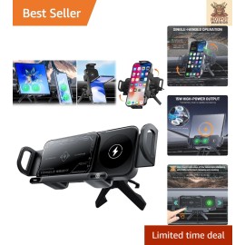 Effortless Fast Charging 2 in 1 Magnetic Car Mount for Smartphones & Tablets